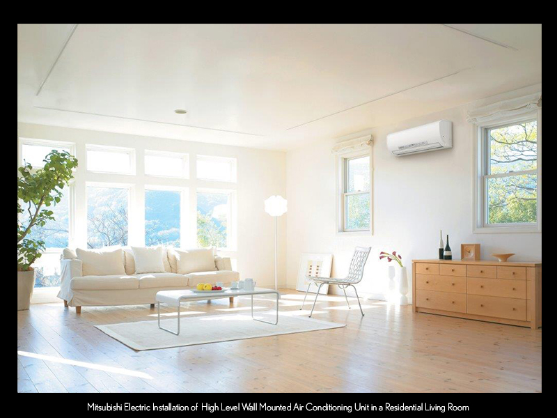 White Low Level Air Conditioning System in a Family Room